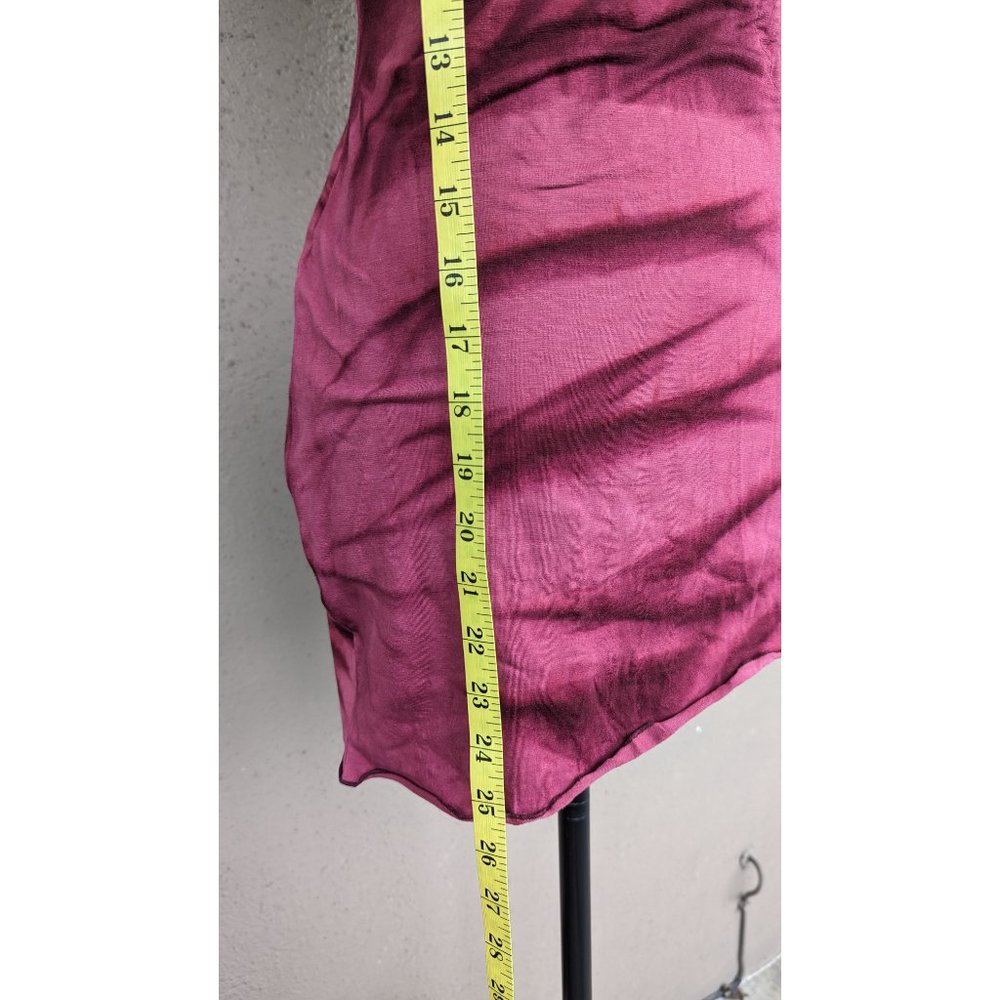 💜NWT Raspberry Buddhaful Asymmetrical Ruched Tank Top - Picture 11 of 16